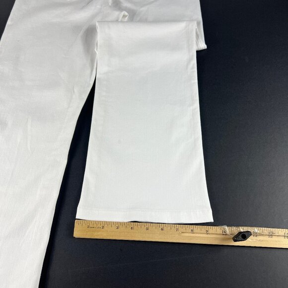 Spanx Jeans Women's Extra Large Pull On Kick Flare High Rise White Stretch Denim - Picture 10 of 16